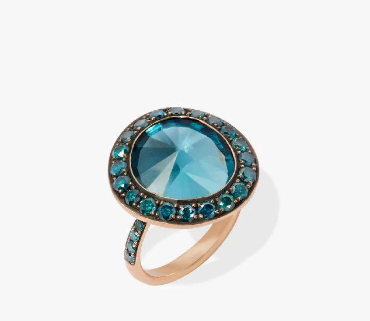 خاتم مرصع بحجر التوباز من أنوشكا Annoushka