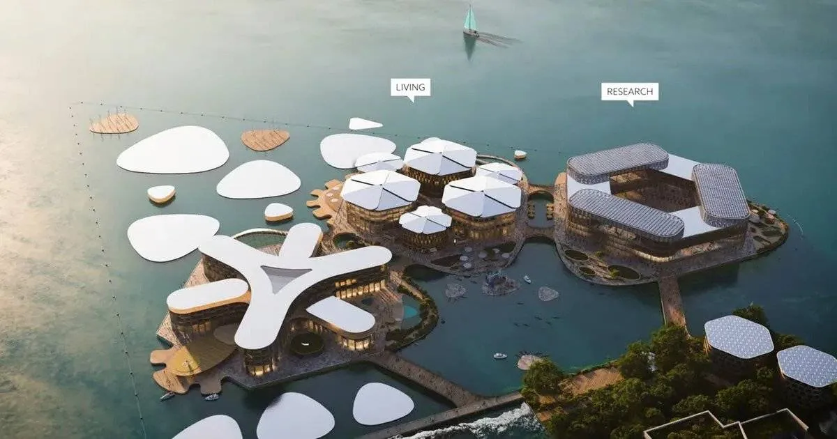 صورة تصميم أول مدينة عائمة