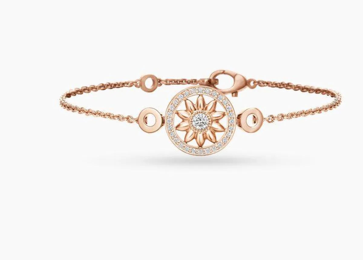 سوار ذهب وردي من هاري وينستون Harry Winston