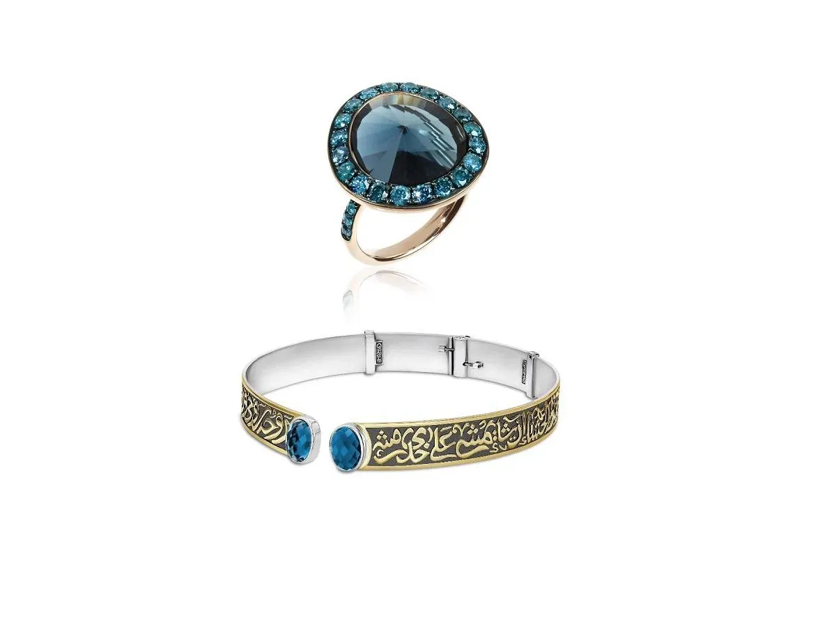 موديلات مجوهرات مرصعة بحجر التوباز لإطلالة عصرية في عيد الفطر