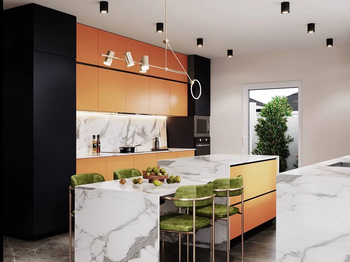 البرتقالي شائع الاستخدام راهناً في الديكور الداخلي