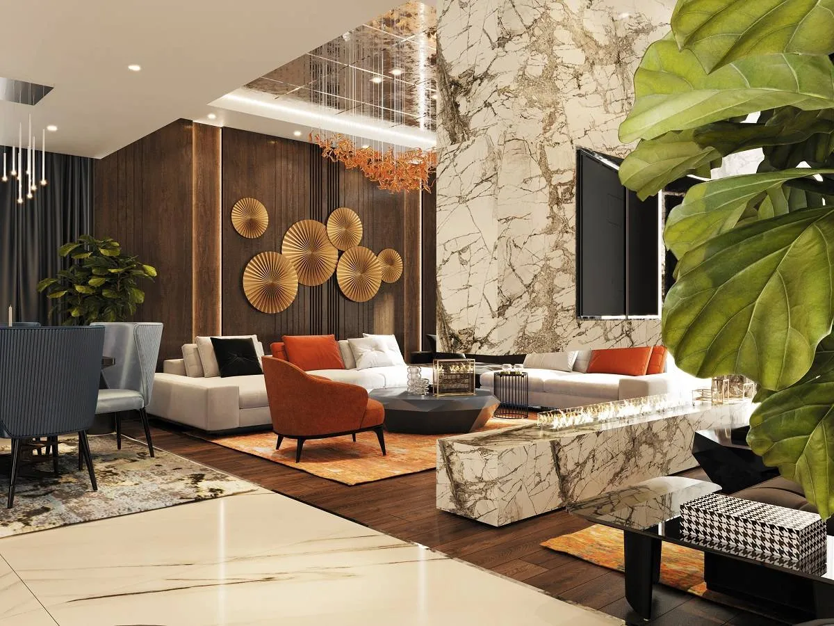 اللون البرتقالي يكسر الرتابة  