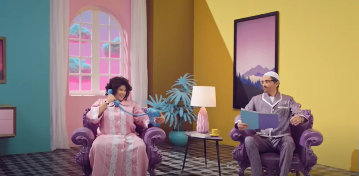 ياسمين عبد العزيز وكريم محمود عبد العزيز في الإعلان الرمضاني- الصورة من حسابها على انستغرام