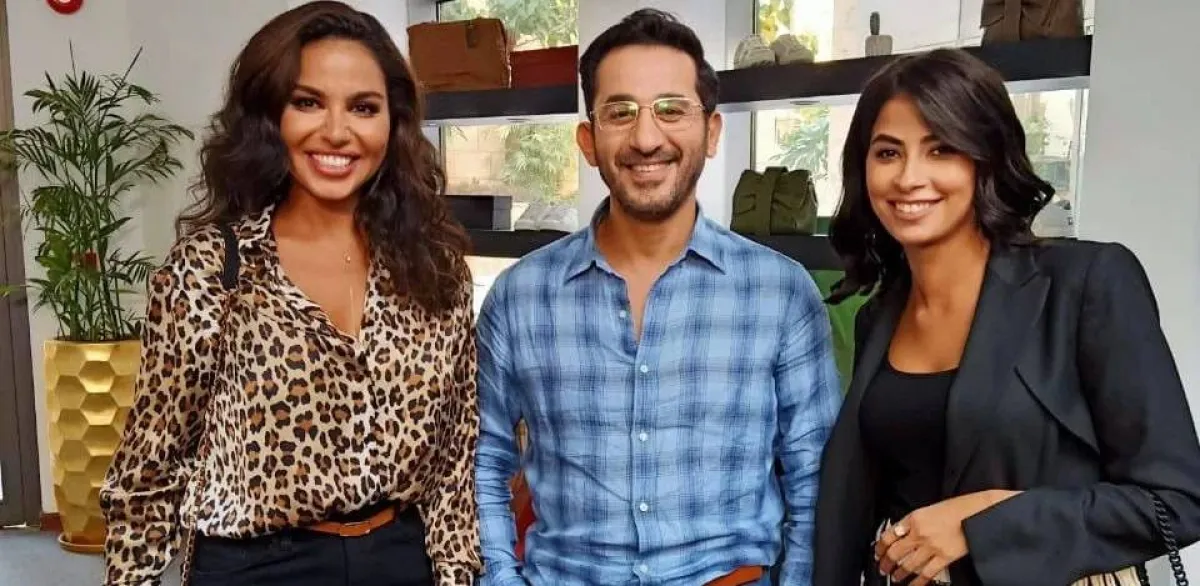 نسرين أمين وأحمد حلمي وروبي - صورة من حساب نسرين على إنستغرام