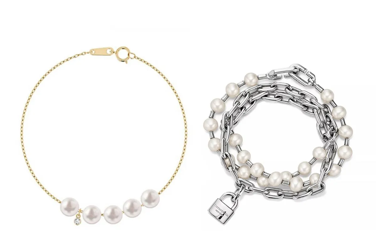 موديلات أساور مرصعة باللؤلؤ لإطلالات رمضان