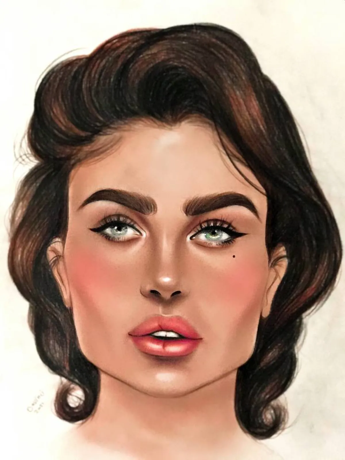 لوحة الجمال الطبيعي للفنان محمد دافنشي