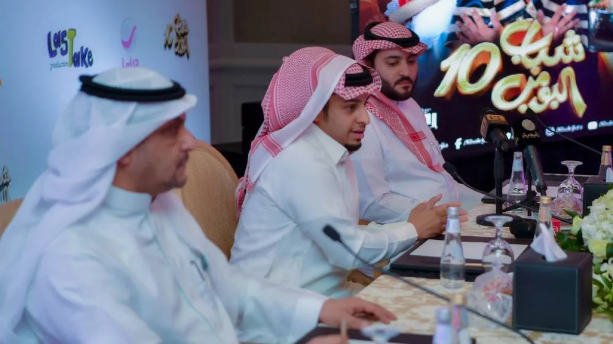 الفنان العيسى يتحدث خلال المؤتمر الصحفي- تصوير بشير صالح