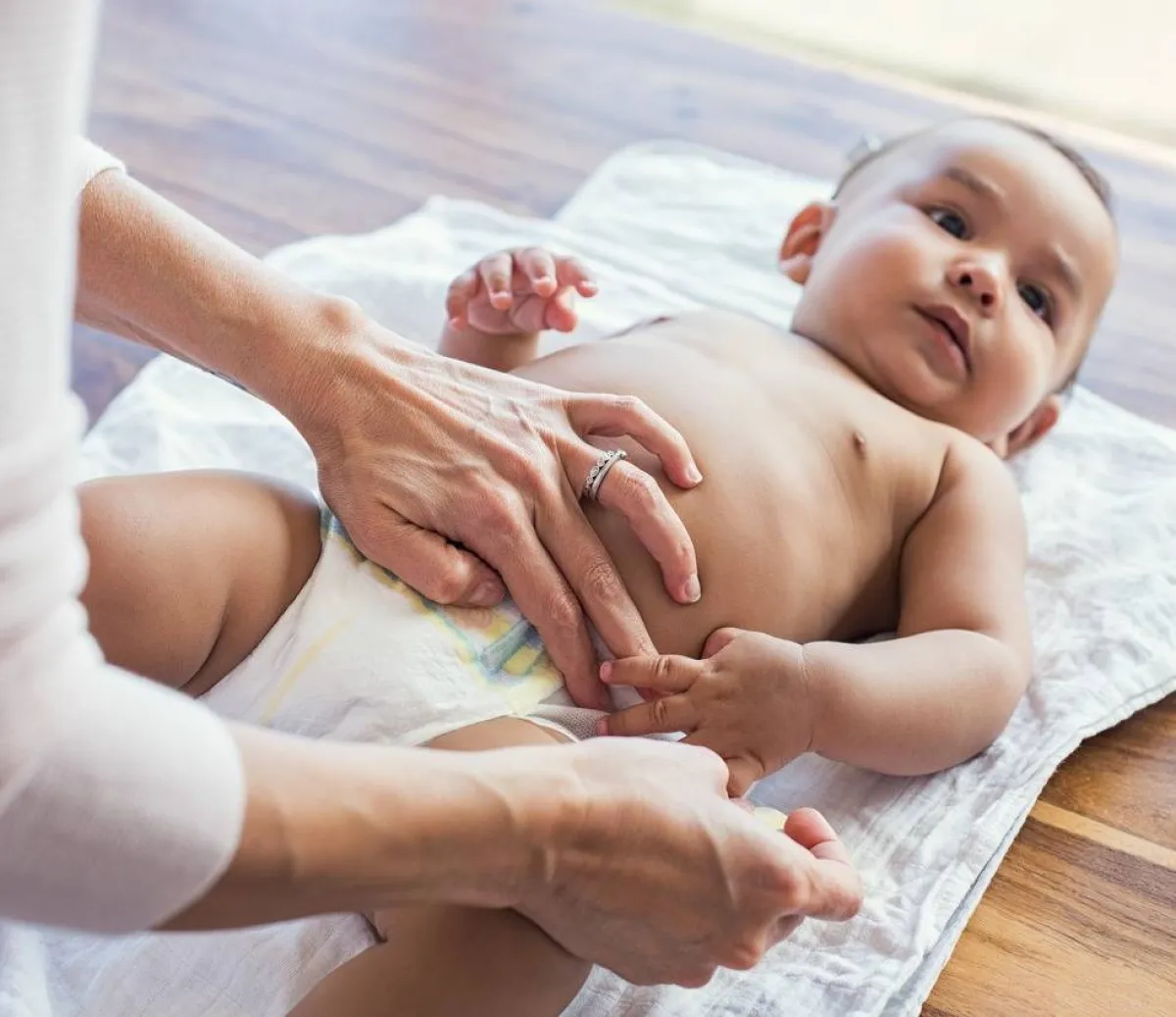 صورة لتغيير الحفاض