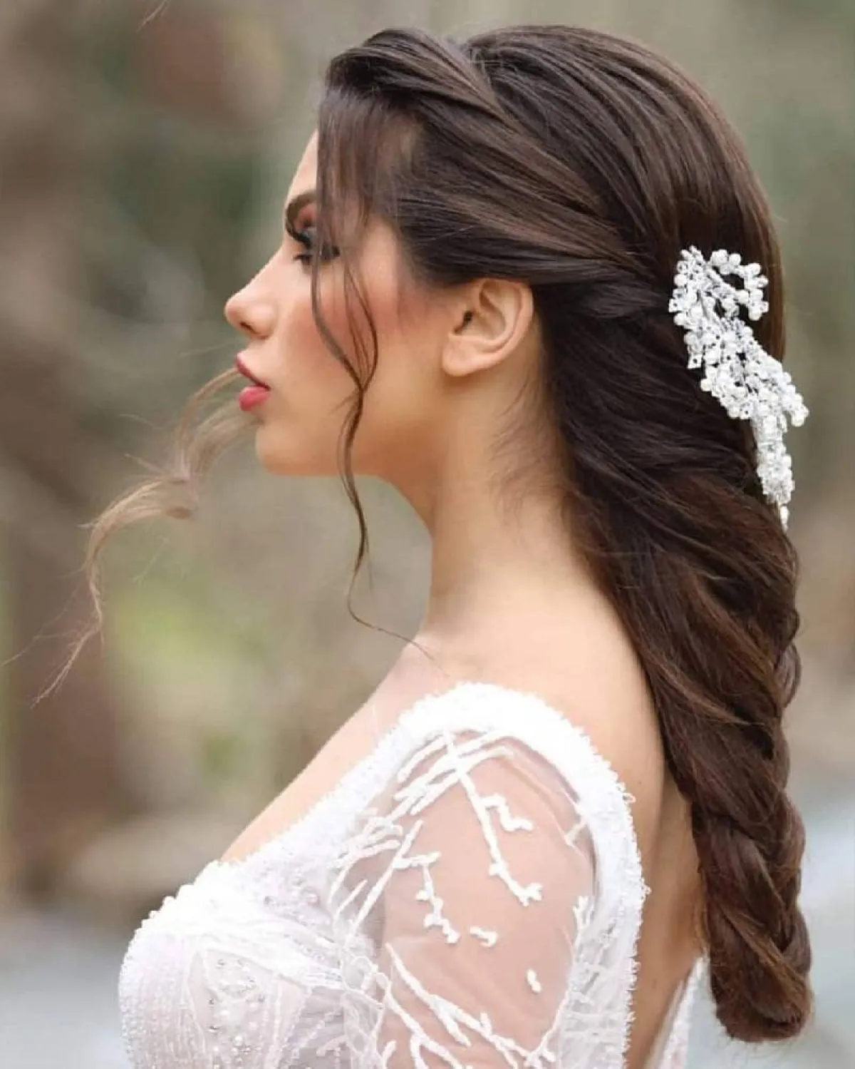 تسريحات شعر عروس لبنانية