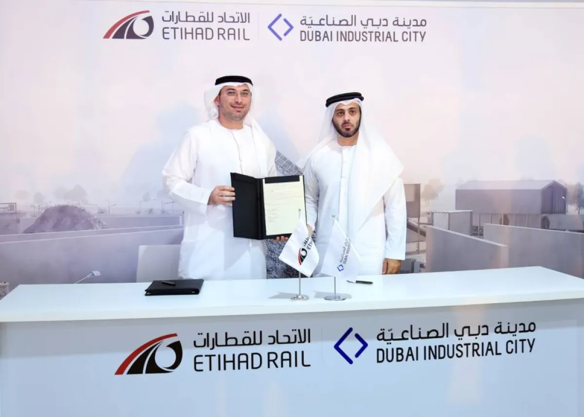 الاتحاد للقطارات تعلن عن محطة الشحن في مدينة دبي الصناعية - الصورة من وام
