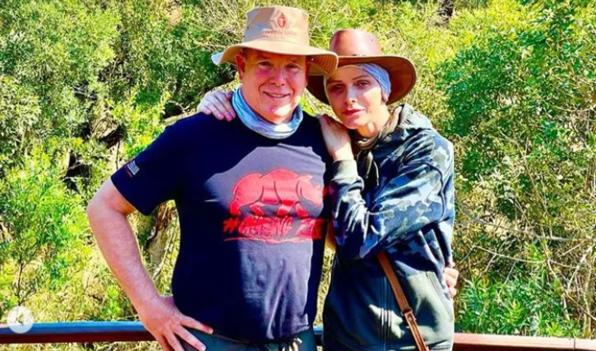 الأمير ألبرت وزوجته - الصورة من حساب الأميرة شارلين على انستغرام