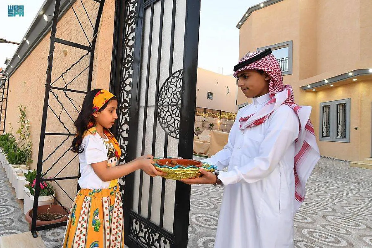 الطعمة تقليد شعبي تشتهر به الحدود الشمالية في رمضان - الصورة من واس