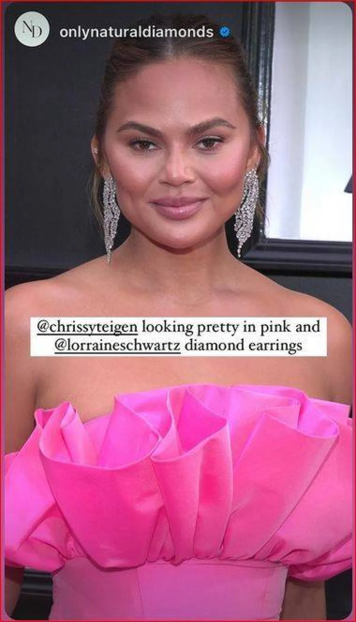 صورة ملتقطة من حساب Only Natural Diamonds على انستغرام