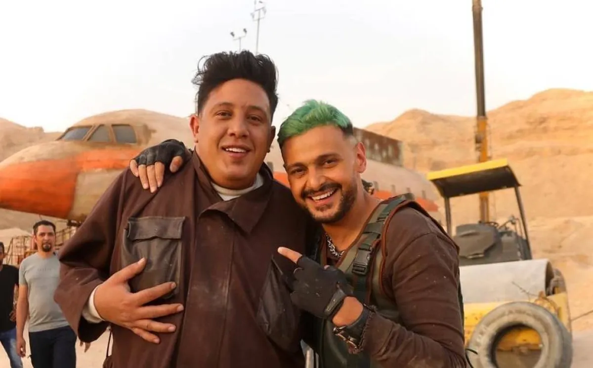 كواليس برنامج " رامز موفي ستار" - الصورة من حساب حمو بيكا على " انستغرام"