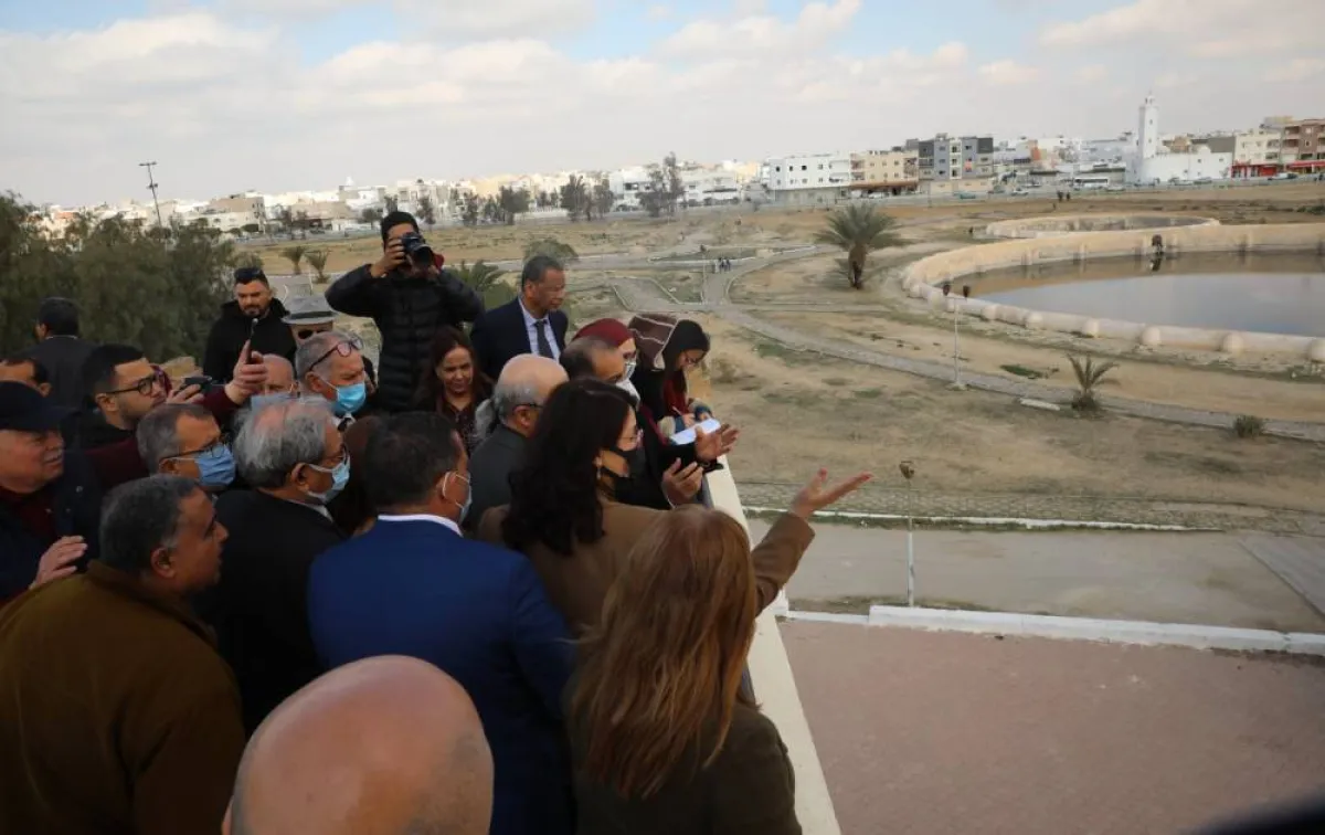 وزيرة الثقافة تتفقد مواقع تراثية من بينها فسقية الاغالبة في القيروان