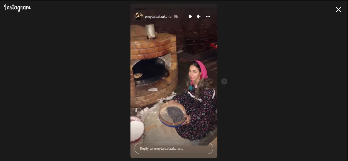 لقطة شاشة من ستوري إيمي طلعت زكريا