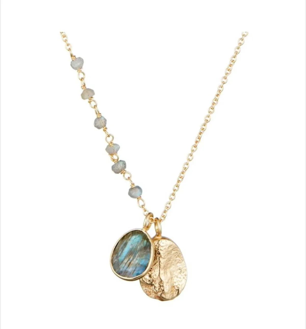 عقد بحجر اللابرادوريت من Moon Stone 