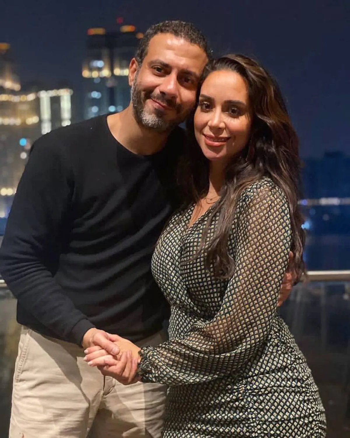 محمد فراج وزوجته بسنت شوقي - الصورة من حساب فراج على انستغرام