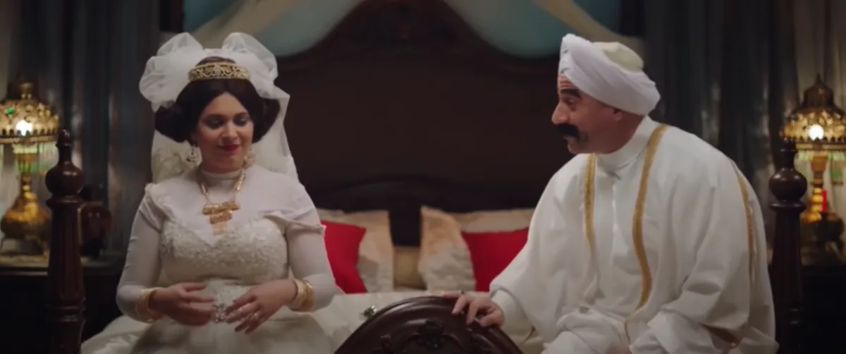 رحمة أحمد وأحمد مكي في مشهد من مسلسل الكبير أوي 6 - الصورة من حساب قناة أون على يوتيوب