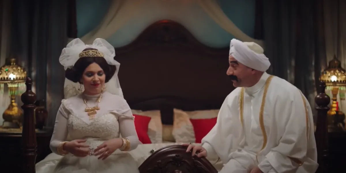 رحمة أحمد وأحمد مكي في مشهد من مسلسل الكبير أوي 6 - الصورة من حساب قناة أون على يوتيوب