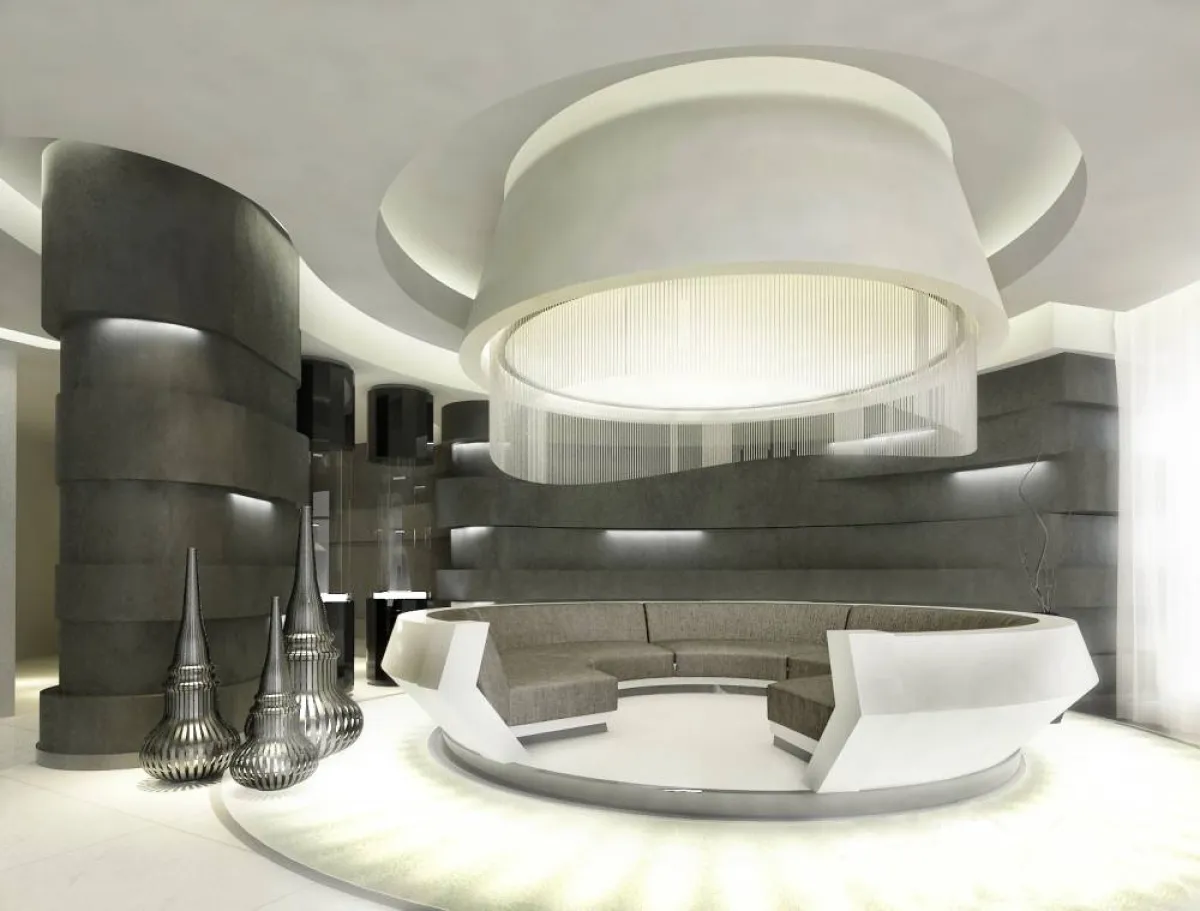 إذا كانت الأشكال طاغية بنسبة 80% على التصميم الشرقي المعاصر، فإن الاعتماد على الخامات والألوان ينحصر بنسبة 20% 