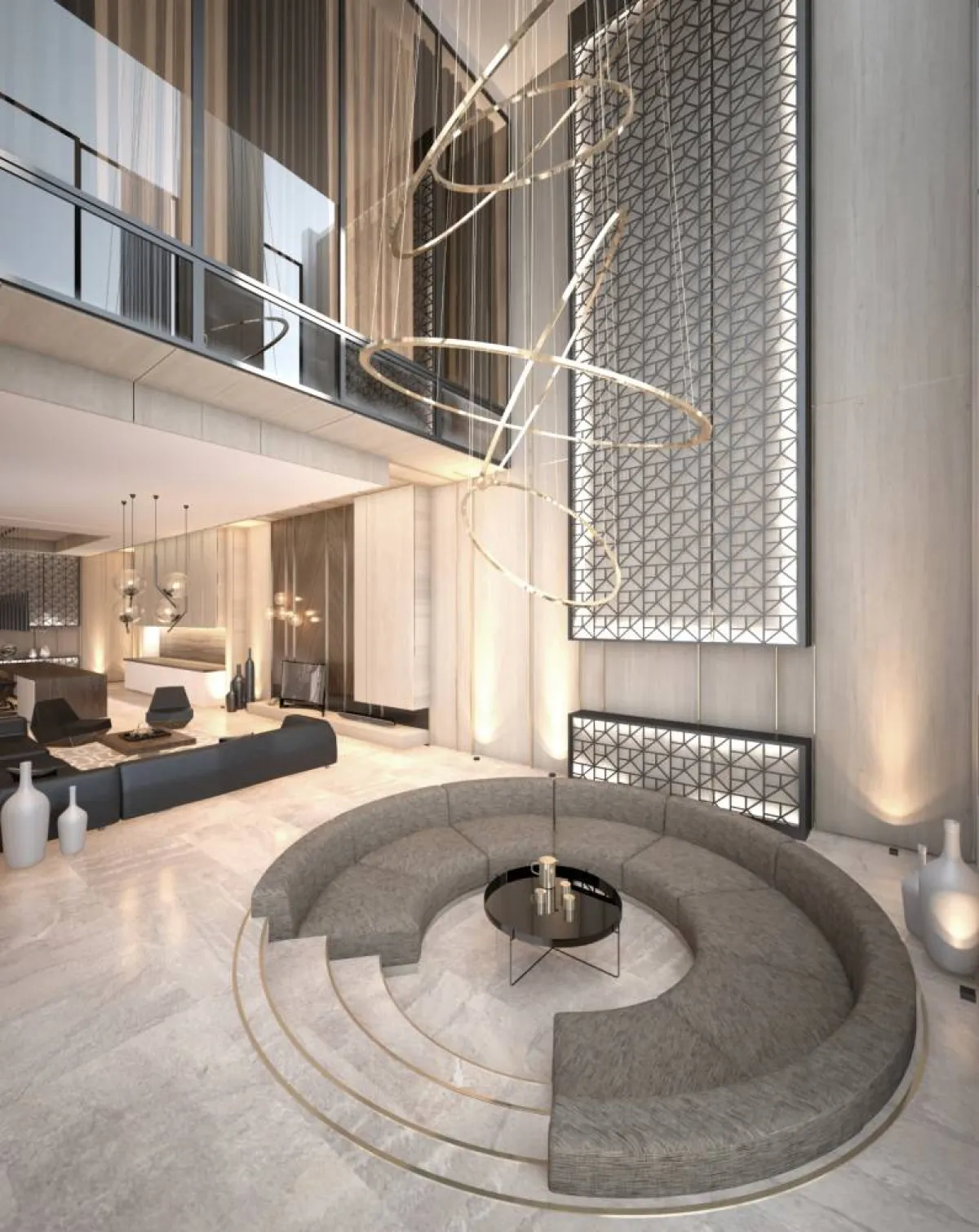 جلسة شرقية ذات مقاعد مدمجة ومتصلة