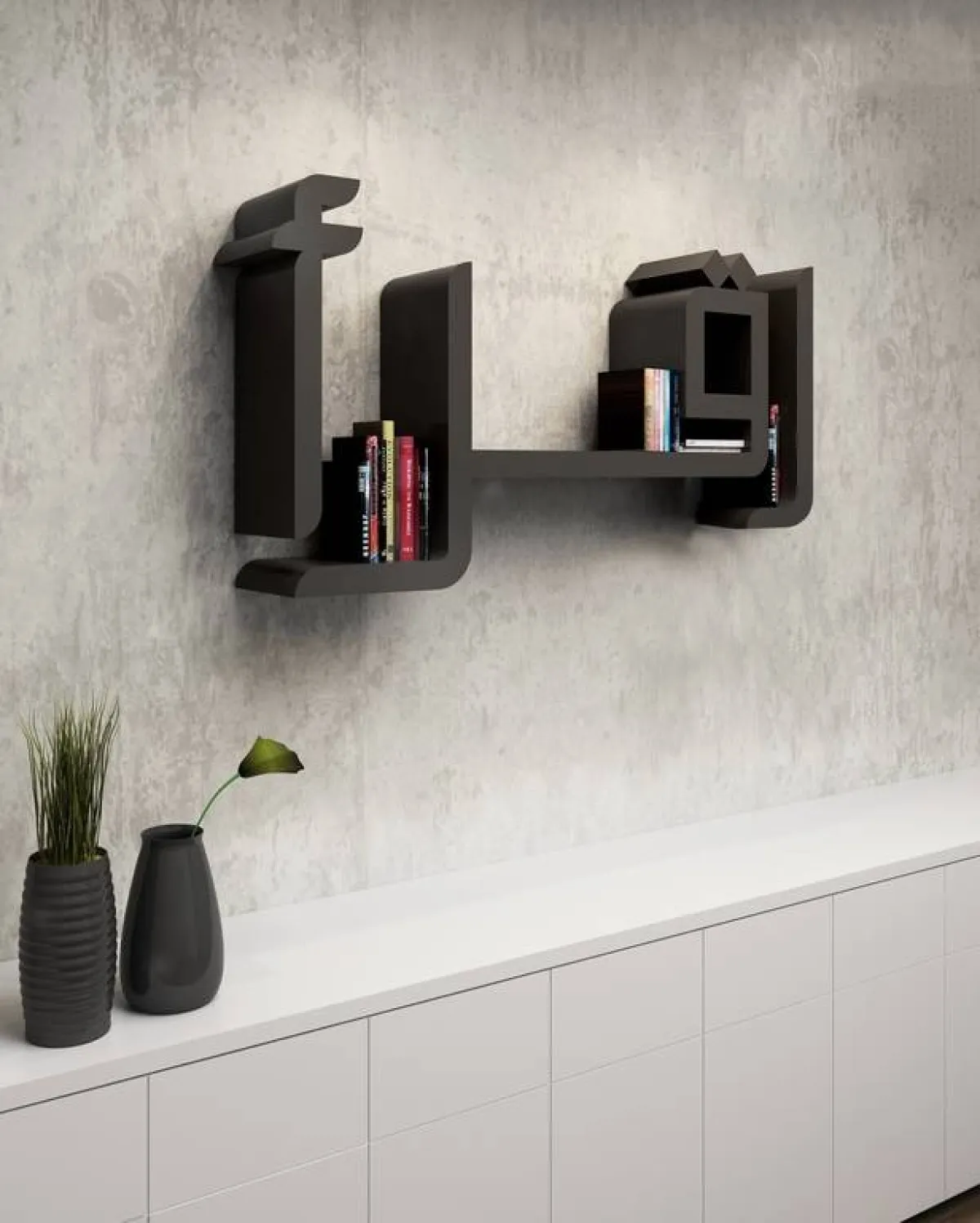 مكتبة منفّذة بالخطّ الكوفي