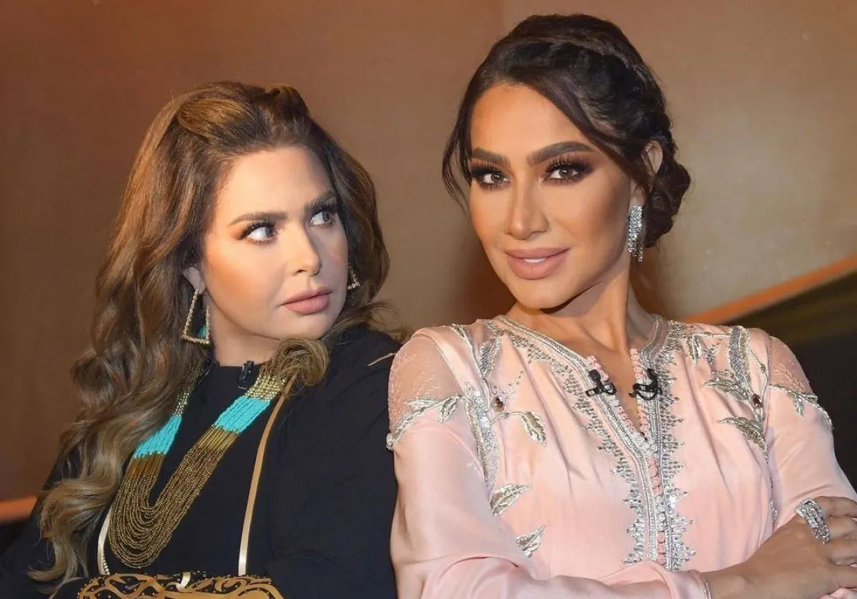 صابرين مع بسمة وهبة من برنامج العرافة - الصورة من حساب بسمة على انستغرام