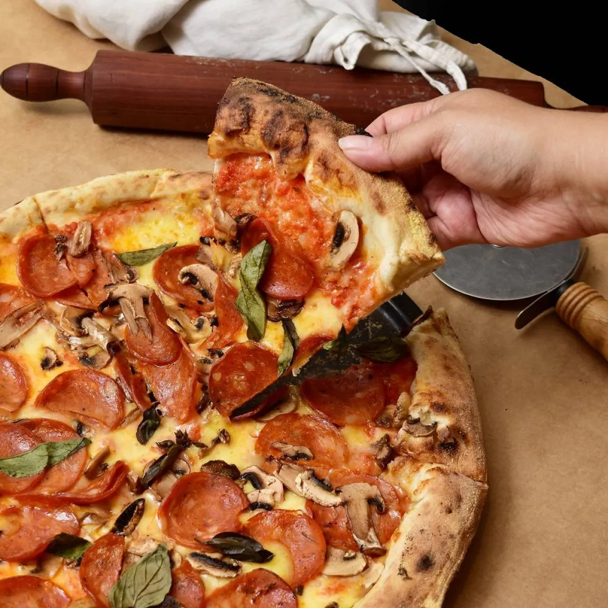 صورة للبيتزا