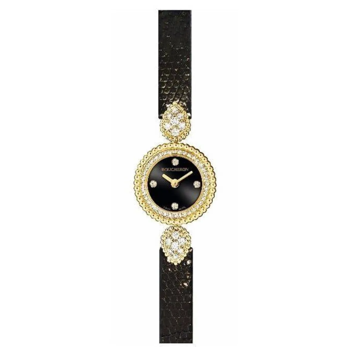 ساعة بميناء عقيق أسود من بوشرون Boucheron