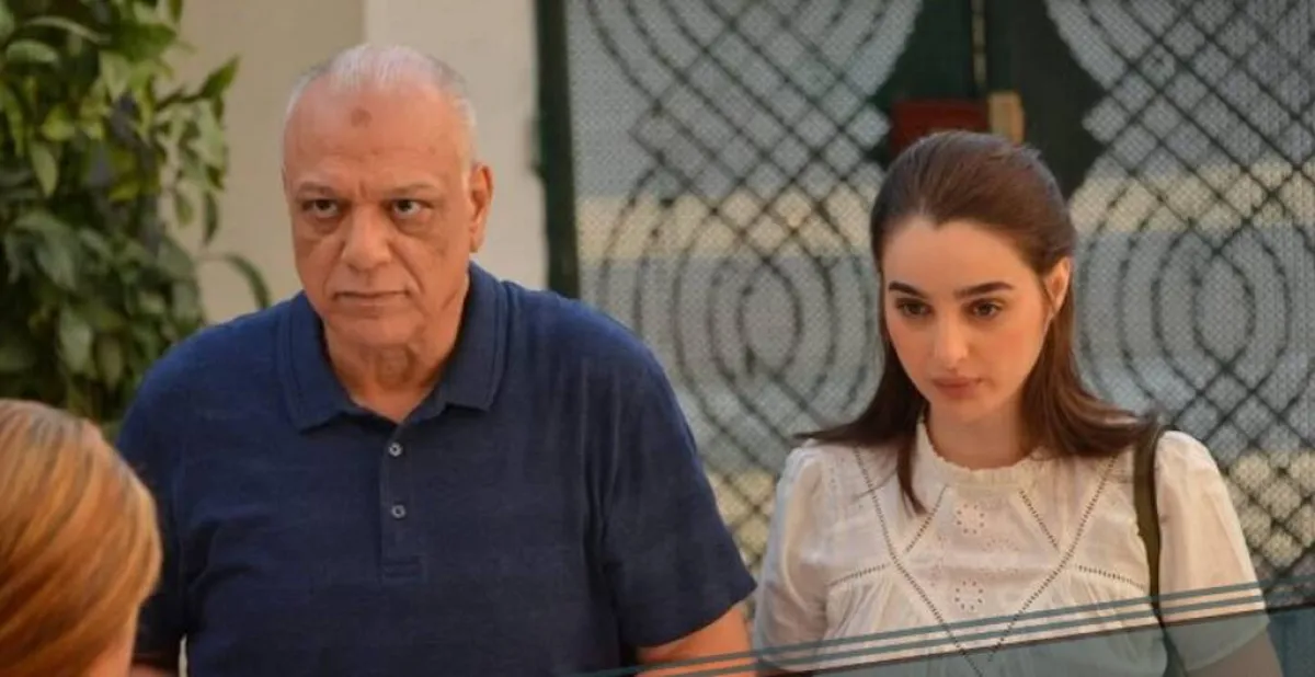 فتحي الهداوي في دور ونّاس وأحلام الفقيه في دور بيّة-  الصورة من موقع المسلسل على الفيس بوك