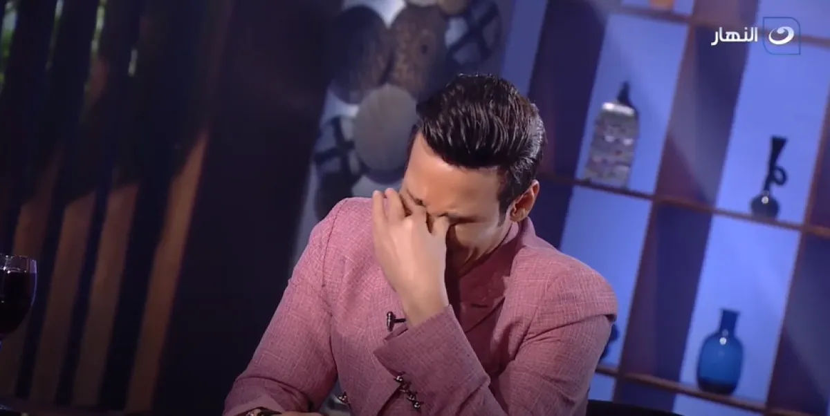 سعد الصغير يدخل في نوبة بكاء  - الصورة من حساب قناة النهار على يوتيوب