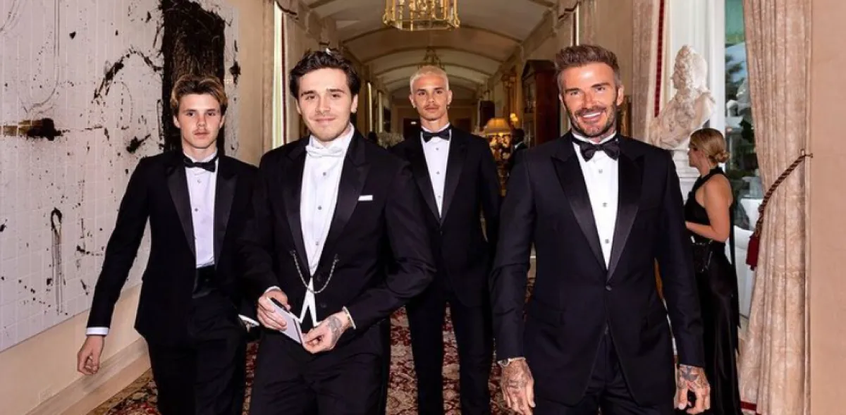 دايفيد بيكهام وأولاده - الصورة من حسابه على إنستغرام