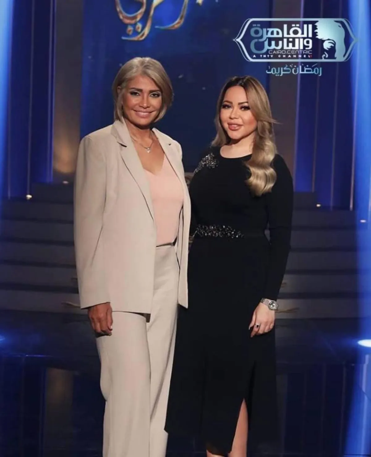 سوسن بدر مع أسما إبراهيم من برنامج حبر سري - الصورة من حسابها على إنستغرام