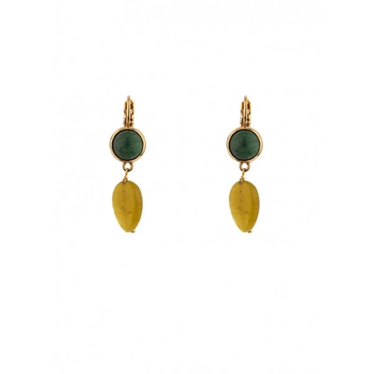 أقراط حجر اليشب واليشم من Satellite Paris