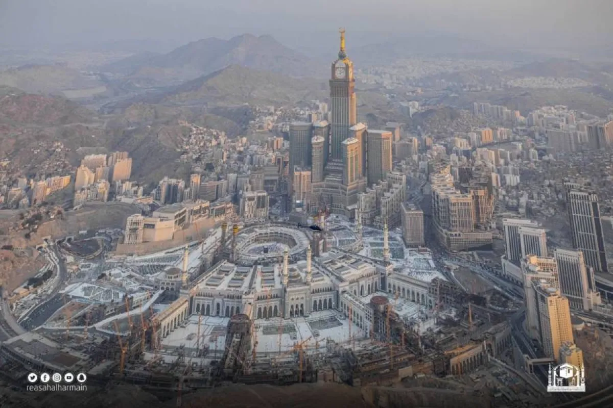 مجموعة من الصور الملتقطة من ارتفاع 1000 متر للمسجد الحرام