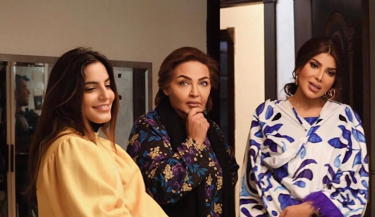 صورة من كواليس مسلسل " أمينة حاف2" - من صفحة الفنانة إلهام الفضالة 