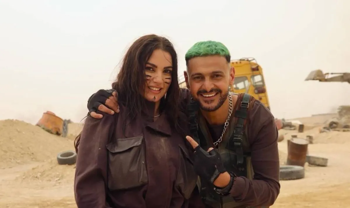 رامز جلال ودرة من كواليس  " رامز موفي ستار" - الصورة من صفحة رامز جلال على موقع " فيسبوك" 