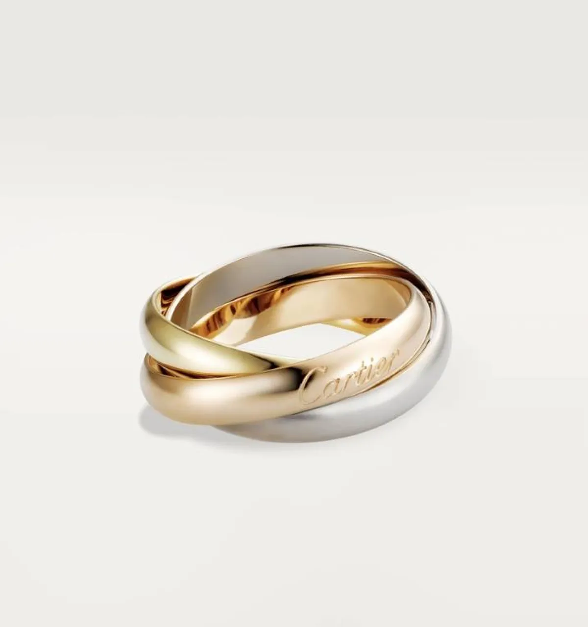 خاتم بثلاثة انواع من الذهب