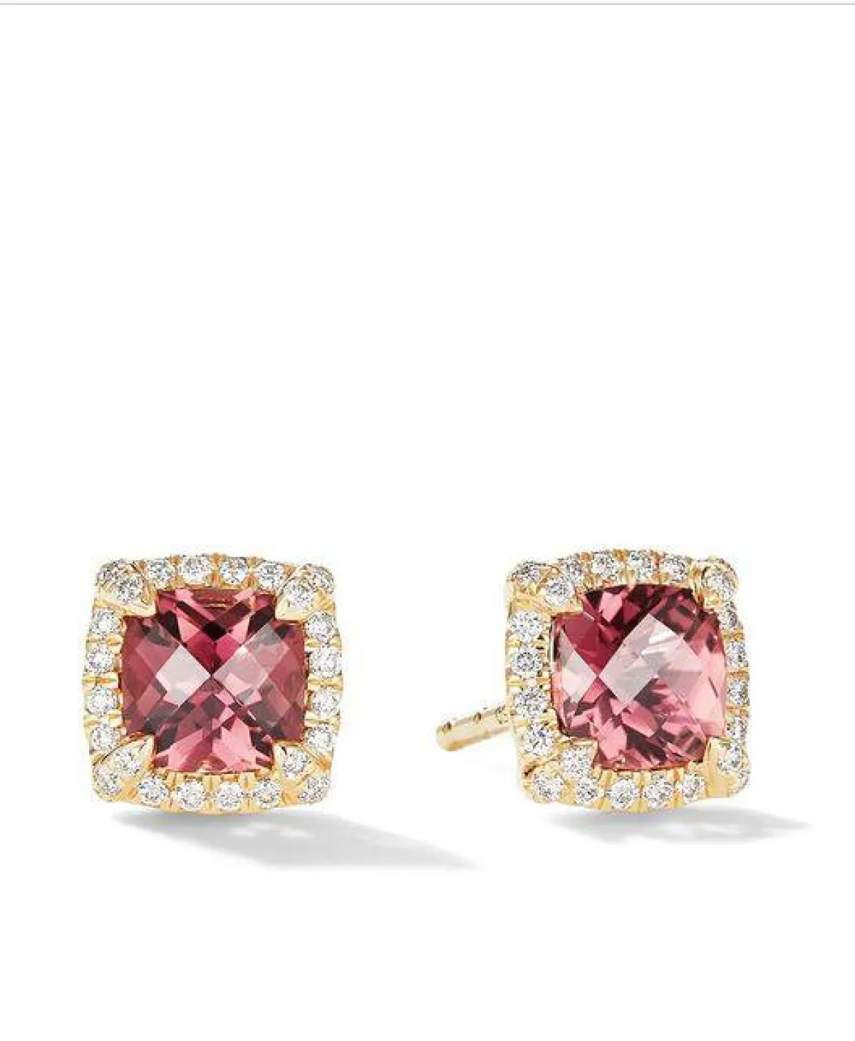 أقراط مرصعة بحجر التورمالين البطيخي من ديفيد يورمان David Yurman