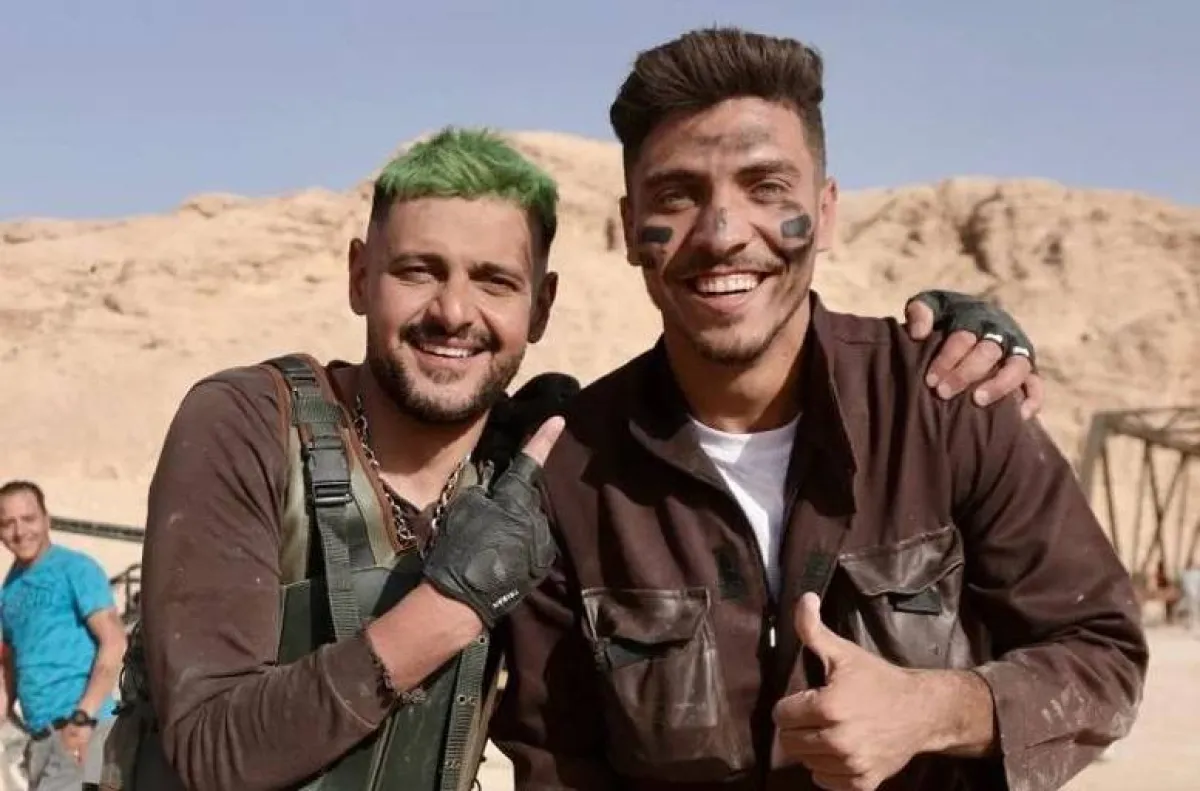 محمد شريف ورامز جلال من كواليس " رامز موفي ستار " - الصورة من حساب رامز جلال على موقع " انستغرام" 