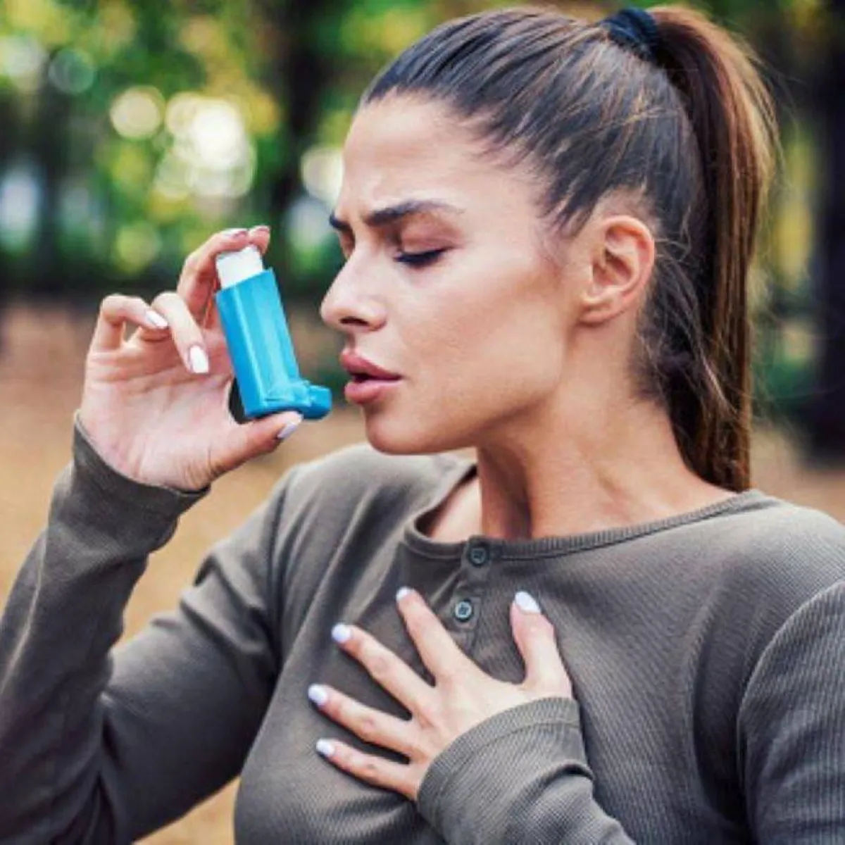 صورة لحامل تعاني الربو