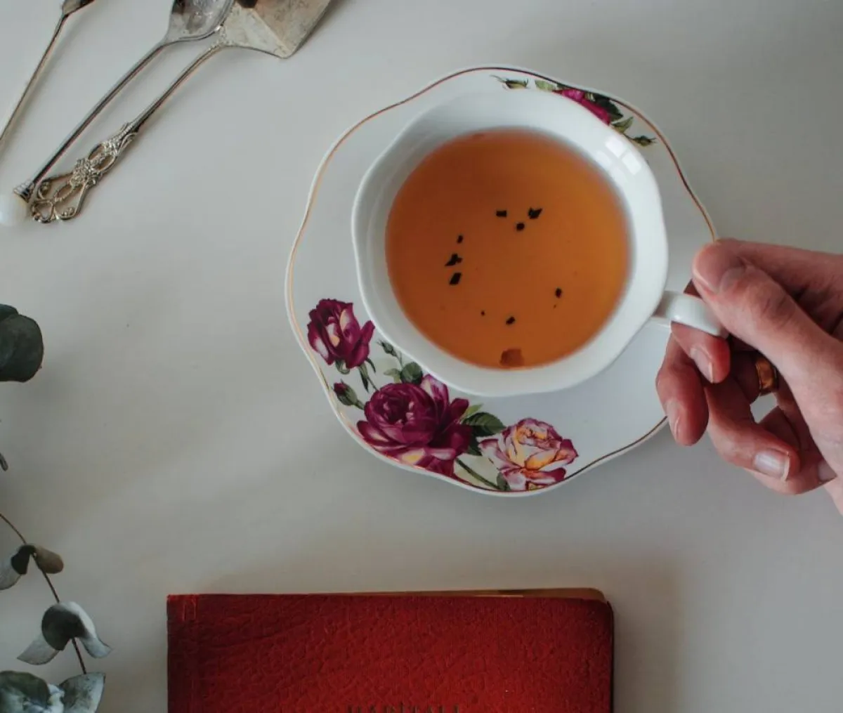 صورة لشاي أوراق التوت الأحمر