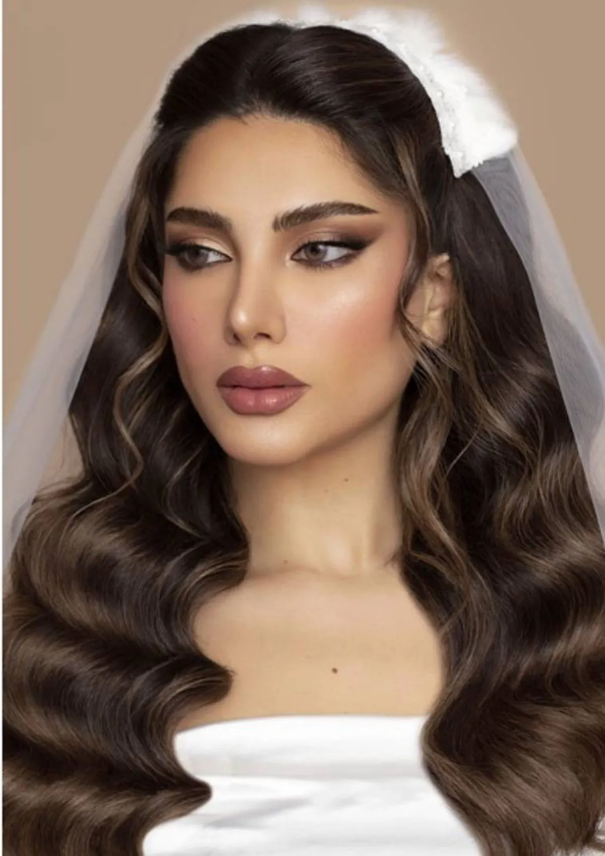 الريترو مع طرحة الشعر