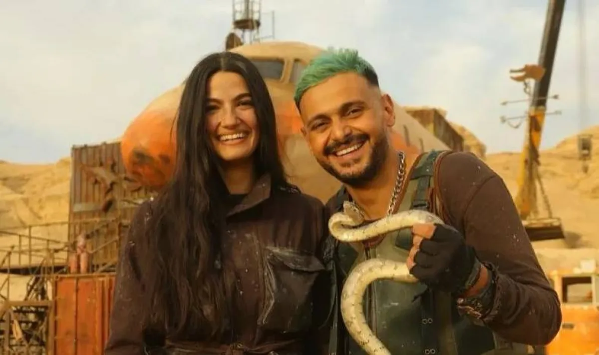 رامز جلال وتارا عماد من كواليس برنامج " رامز موفي ستار" - الصورة من صفحة رامز جلال على " انستغرام"