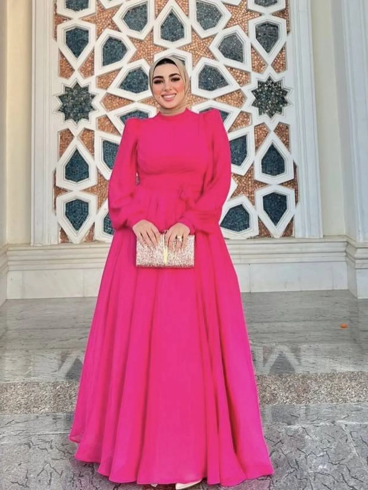 فستان فوشيا