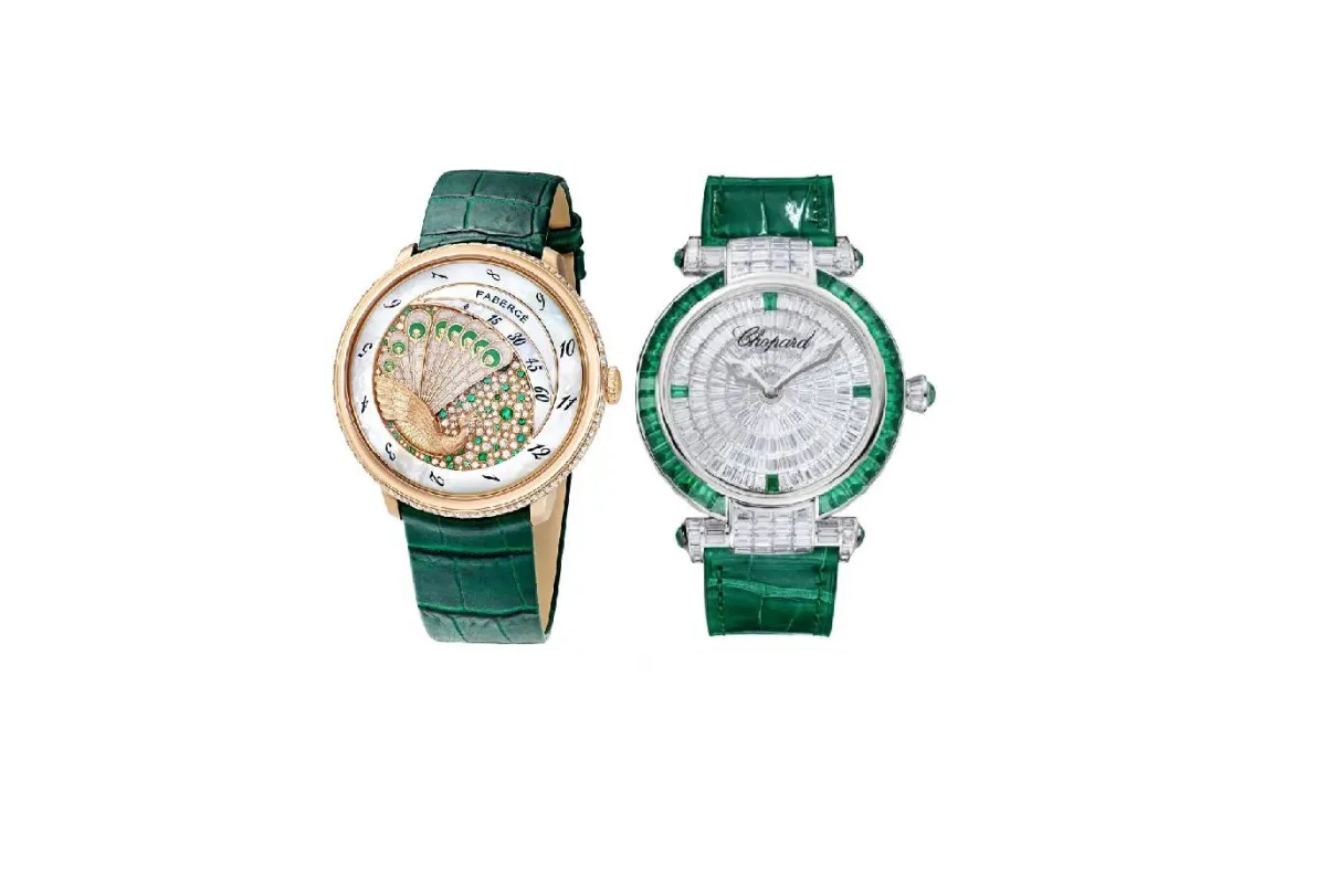 ساعات نسائية مرصعة بالزمرد صيف 2022
