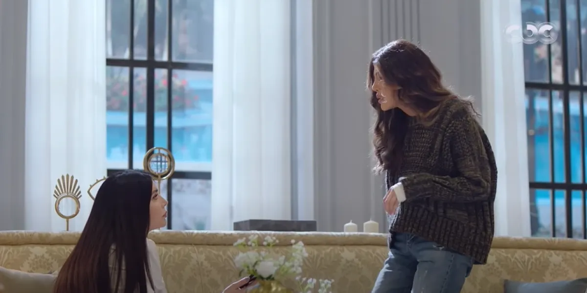 ريهام حجاج وعبير صبري في مشهد من الحلقة 20 - الصورة من حساب قناة سي بي سي على يوتيوب