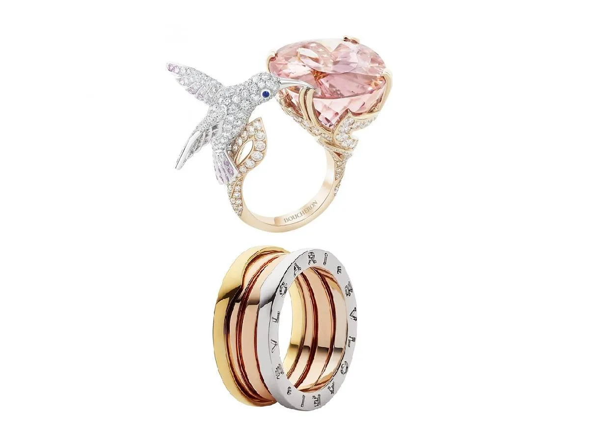 موديلات خواتم ذهب وردي وأبيض