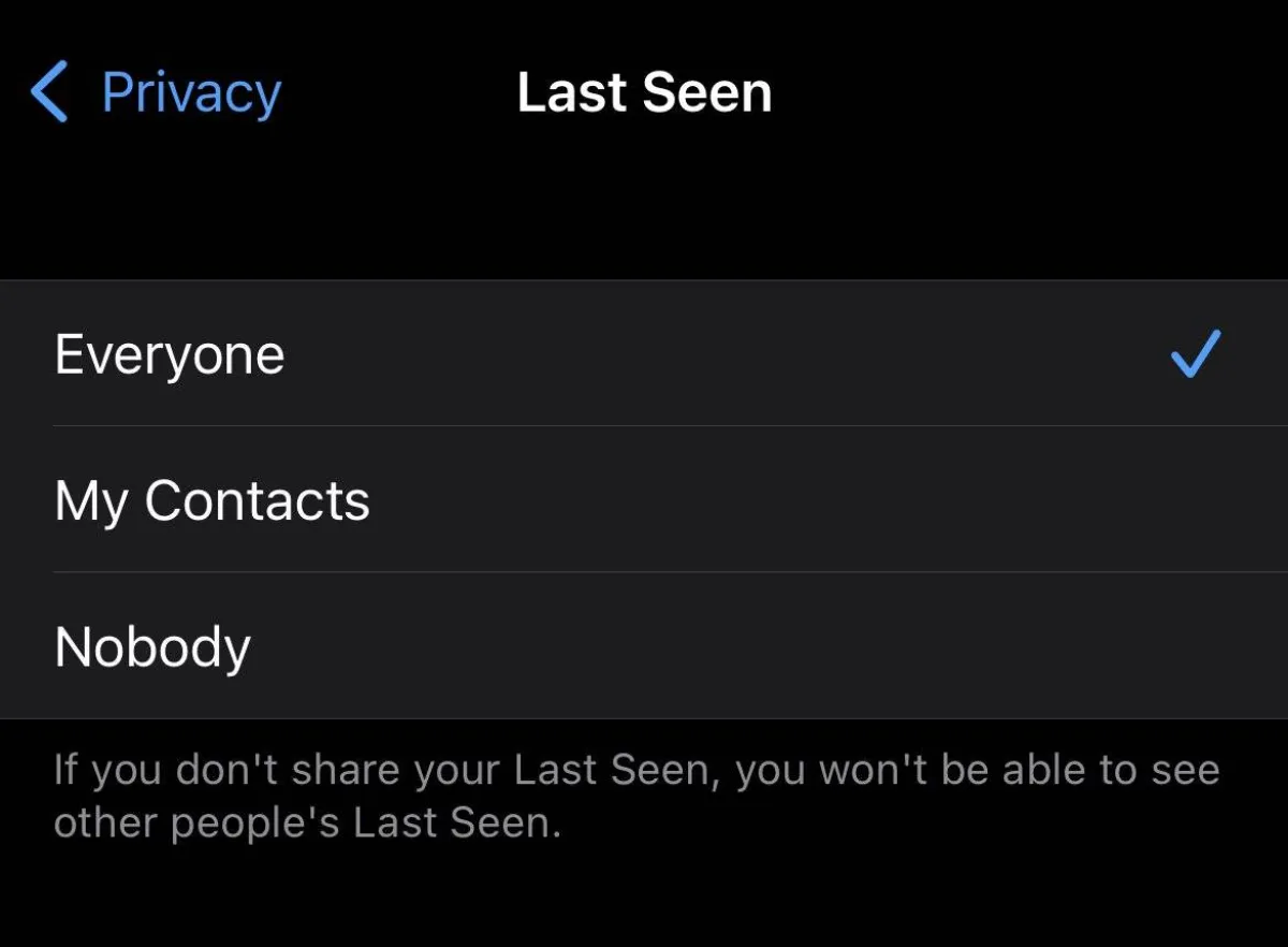 إعادة إعداد خاصية الظهور الأخير